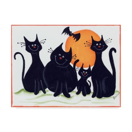 Beverly Johnston 'Halloween Kitties' Canvas Art,14x19